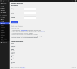 Page screenshot: Settings &rarr; Specifc Weather Counter