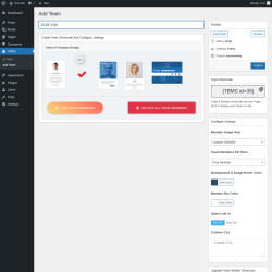 Page screenshot: TBMS → Add Team