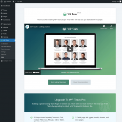 Page screenshot: WP Team → Help
