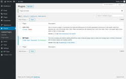 Page screenshot: Plugins ‹ Test site — WordPress