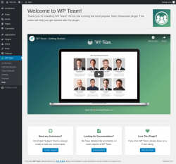 Page screenshot: WP Team → Help
