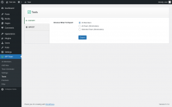 Page screenshot: WP Team → Tools