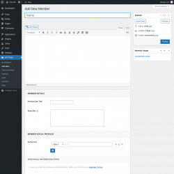 Page screenshot: WP Team → Add New
