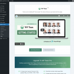 Page screenshot: WP Team → Help