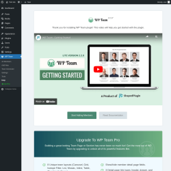 Page screenshot: WP Team → Help