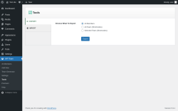 Page screenshot: WP Team → Tools