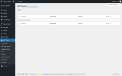 Page screenshot: WP Team → Manage Teams