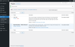 Page screenshot: Plugins &lsaquo; Test site &mdash; WordPress