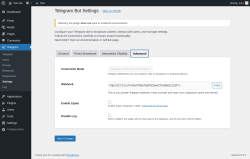 Page screenshot: Telegram → Settings → Advanced