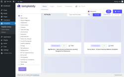 Page screenshot: Templately ‹ Test site — WordPress