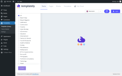 Page screenshot: Templately ‹ Test site — WordPress