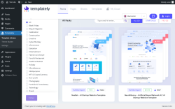 Page screenshot: Templately ‹ Test site — WordPress
