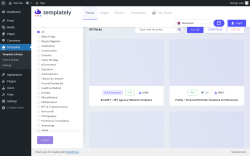 Page screenshot: Templately ‹ Test site — WordPress