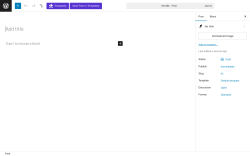 Page screenshot: Add Post ‹ Test site — WordPress