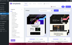 Page screenshot: Templately &lsaquo; Test site &mdash; WordPress