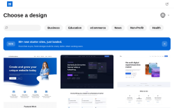 Page screenshot: Appearance &rarr; Starter Templates