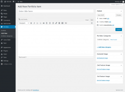 Page screenshot: Portfolio → Add New
