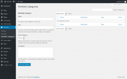Page screenshot: Portfolio → Portfolio Categories