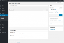 Page screenshot: itrans Slider → Add New