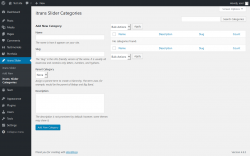 Page screenshot: itrans Slider → itrans Slider Categories