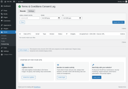 Page screenshot: Users &rarr; Consent log