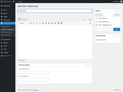 Page screenshot: Testimonial Maker → Add New Testimonial