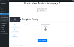 Page screenshot: Testimonial Maker → Testimonial Setting