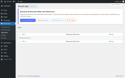 Page screenshot: Testimonial → ShortCode