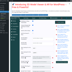 Page screenshot: Text To Speech