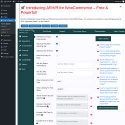 Page screenshot: Text To Speech