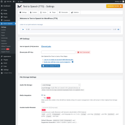 Page screenshot: Text to Speech