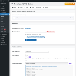 Page screenshot: Text to Speech