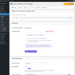 Page screenshot: Text to Speech