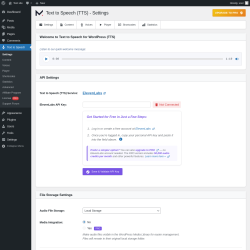 Page screenshot: Text to Speech