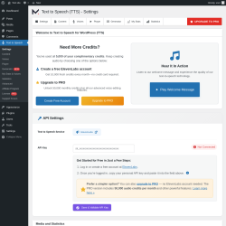 Page screenshot: Text to Speech