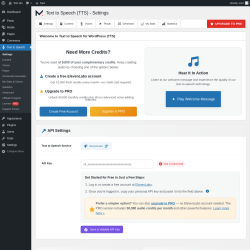 Page screenshot: Text to Speech