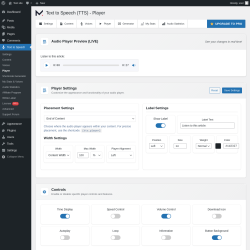 Page screenshot: Text to Speech &rarr; Player