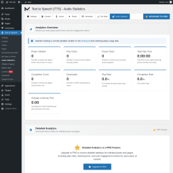 Page screenshot: Text to Speech &rarr; Audio Statistics