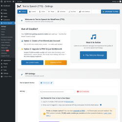 Page screenshot: Text to Speech