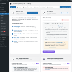 Page screenshot: Text to Speech