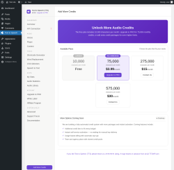 Page screenshot: Text to Speech &rarr; 