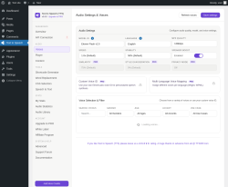 Page screenshot: Text to Speech &rarr; Voices