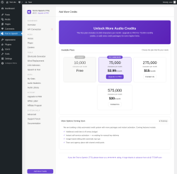 Page screenshot: Text to Speech &rarr; 