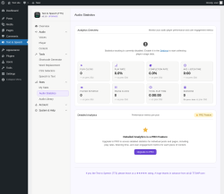 Page screenshot: Text to Speech &rarr; Audio Statistics