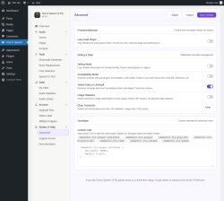 Page screenshot: Text to Speech &rarr; Advanced