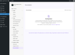Page screenshot: Text to Speech &rarr; Documentation