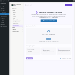 Page screenshot: Text to Speech &rarr; Speech to Text