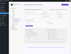 Page screenshot: Text to Speech &rarr; Word Replacement