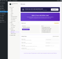 Page screenshot: Text to Speech &rarr; White Label