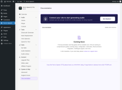 Page screenshot: Text to Speech &rarr; Documentation